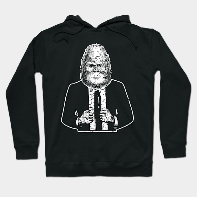 Funny gorilla in suit Hoodie by Mila46